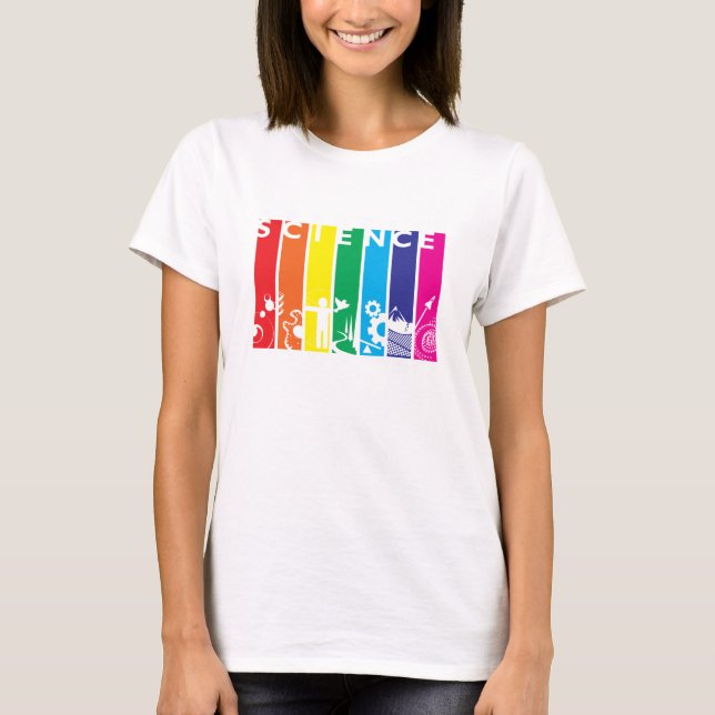 Camiseta Fêmea avançada do t-shirt da classe da ciência do (Frente)