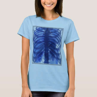 Camiseta Fêmea azul do raio X