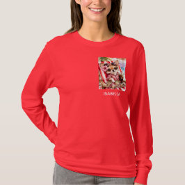 Camiseta Fêmea Chihuahua de férias na Praia Relaxamento (Ve