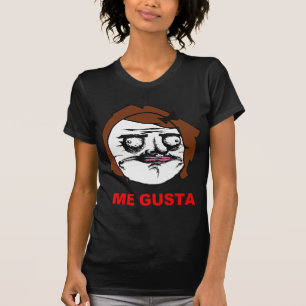Camiseta Fêmea de Brown mim cara cómica Meme da raiva de