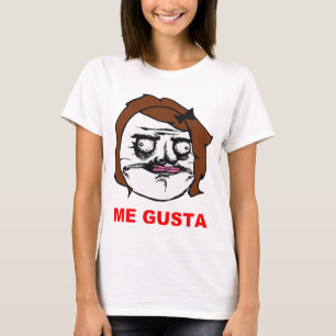 Camiseta Fêmea de Brown mim cara cómica Meme da raiva de