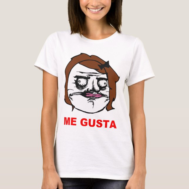 Camiseta Fêmea de Brown mim cara cómica Meme da raiva de (Frente)
