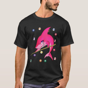 Camiseta Fêmea engraçada do tubarão da piscina dos bilha
