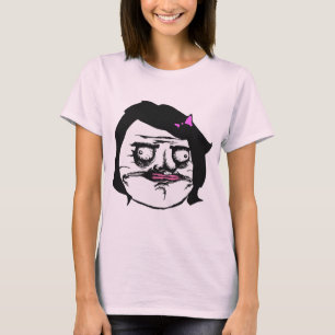 Camiseta Fêmea preta mim cara cómica Meme da raiva de Gus