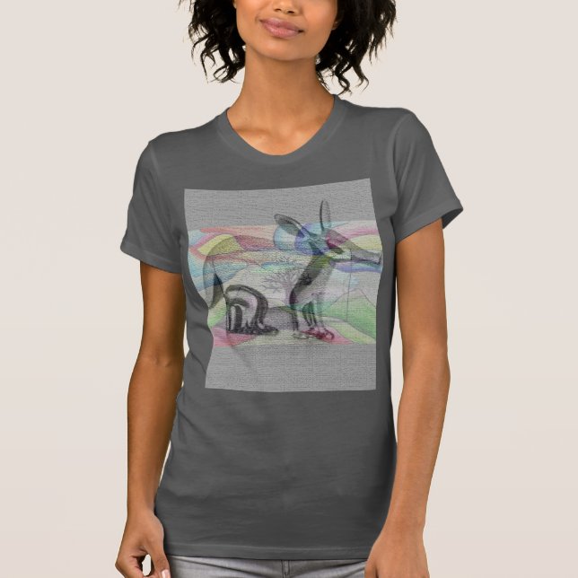 Camiseta fêmeas abstrato (Frente)