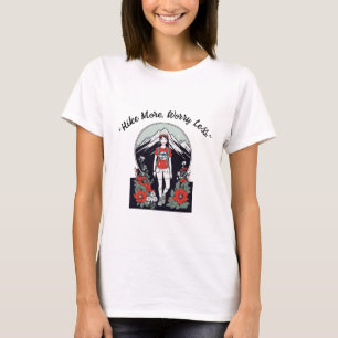 Camiseta "Fêmica entre mulheres bonitas com flores e montan