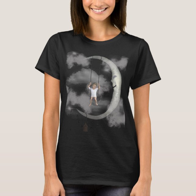 Camiseta Feminina Abstract Cosmic Vortex - Etéreo (Frente)