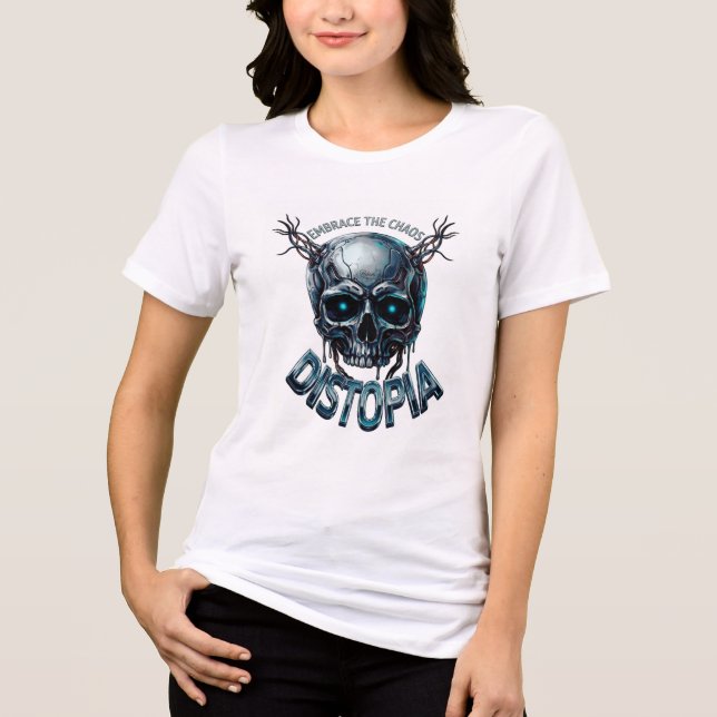 Camiseta Feminina ADOM "Abrace o Caos" (Frente)