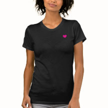 Camiseta Feminina Ajustada Com Coração