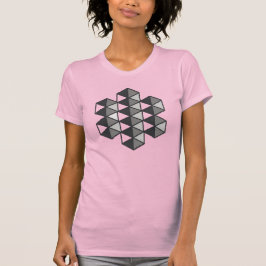 Camiseta Feminina Ajustada de Triângulos Unidos