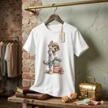Camiseta Feminina Amante de Macarons de Gatinho Pa