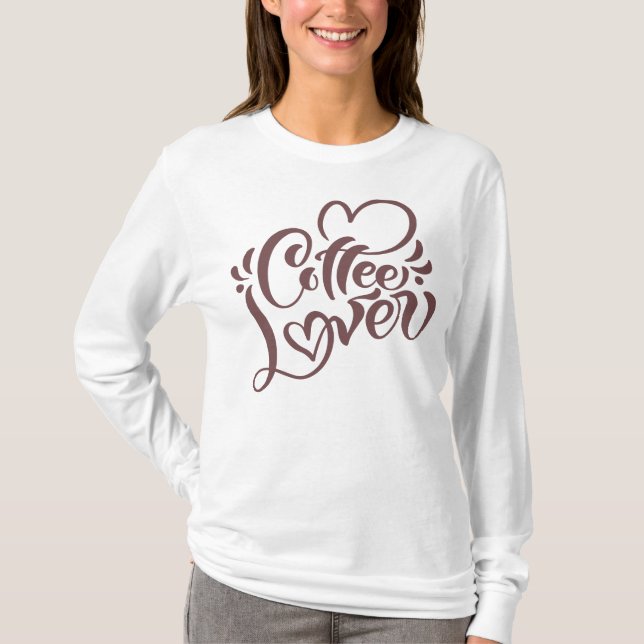 Camiseta Feminina Amante do Café (Frente)