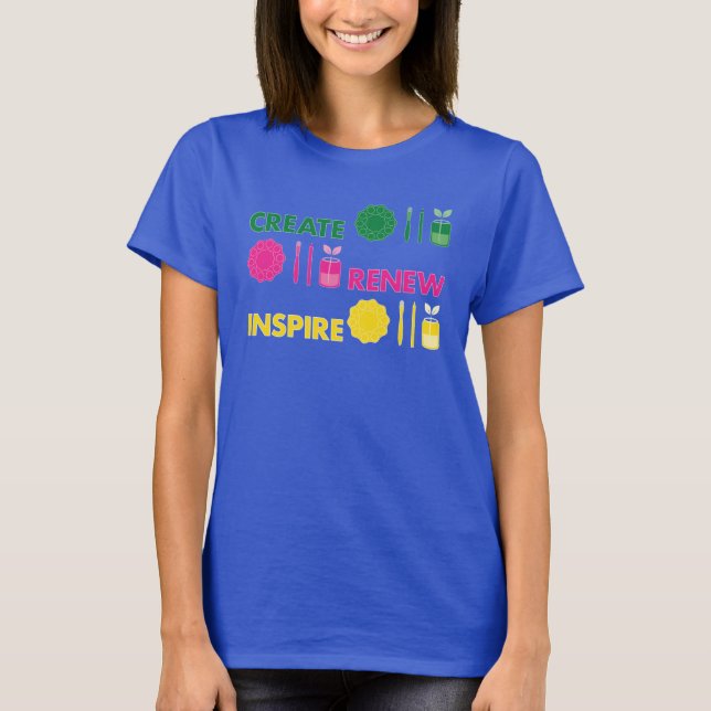 Camiseta Feminina Artsy Spring Knolling (Frente)