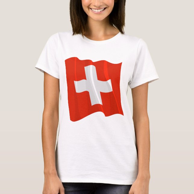 Camiseta Feminina Bandeira Suíça (Frente)