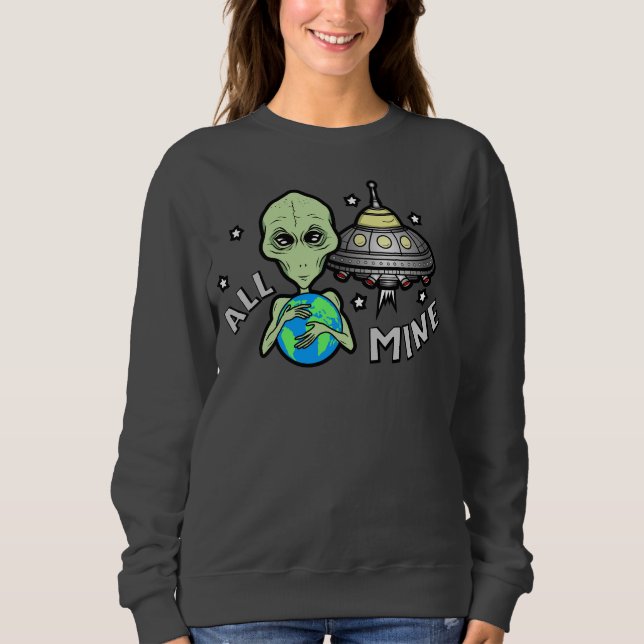 Camiseta Feminina Básica Alien All Mine (Frente)