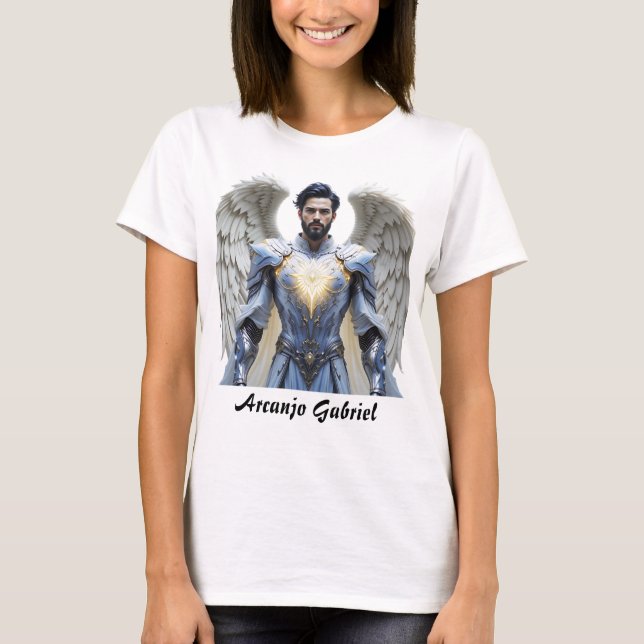Camiseta Feminina Básica Arcanjo Gabriel (Frente)