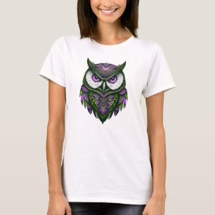 Camiseta Feminina Básica Coruja Tribal