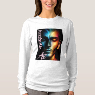Camiseta feminina básica de manga longa