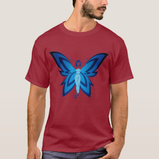 Camiseta feminina básica de manga longa Blue Faery