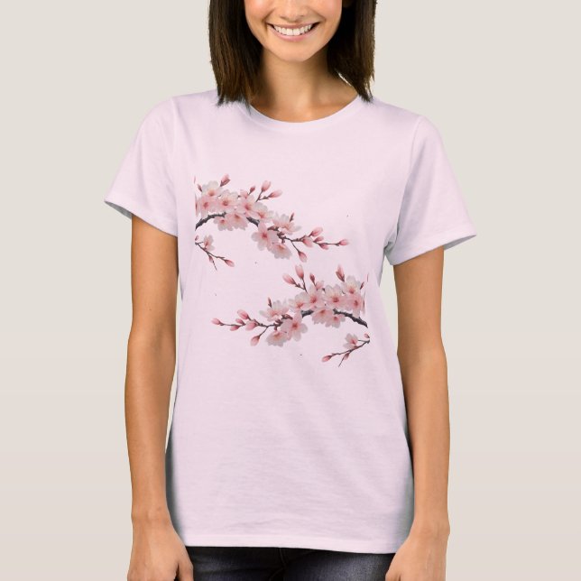 Camiseta Feminina Básica Floral-8  (Frente)