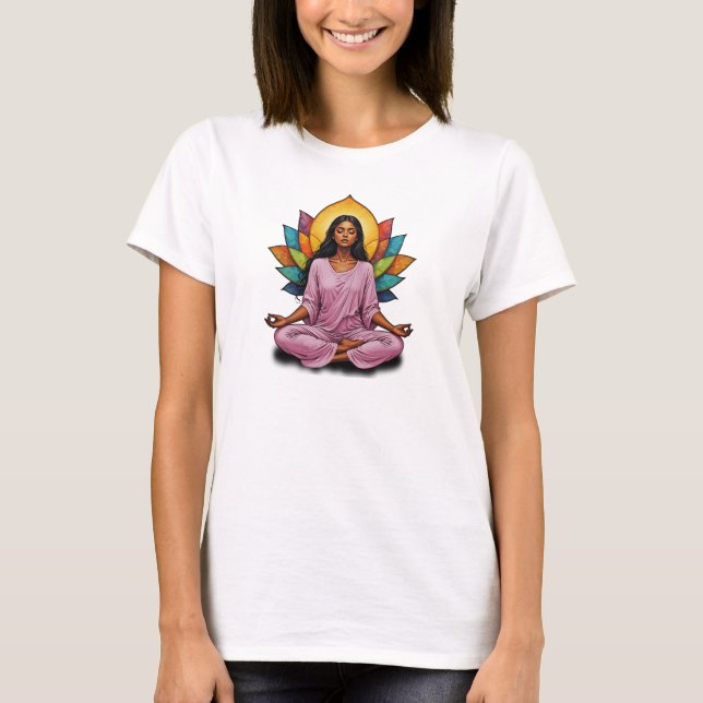 Camiseta Feminina Básica Meditação-7 (Frente)