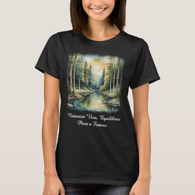 Camiseta Feminina Básica Reflexos da Terra-1 (Frente)