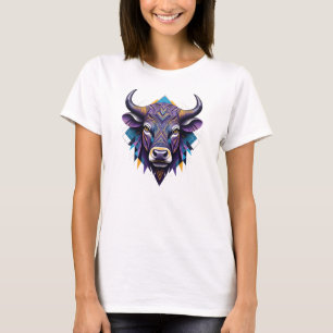 Camiseta Feminina Básica Touro Tribal