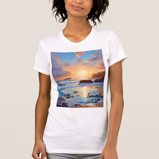 Camiseta feminina Bella+Canvas Slim Fit (Frente)