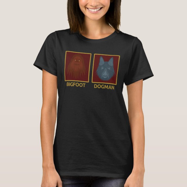 Camiseta Feminina Bigfoot & Dogman (Frente)