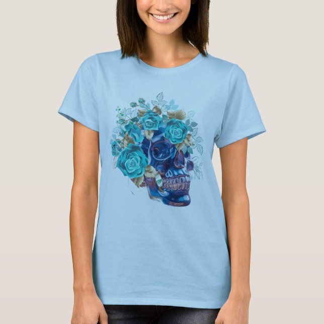 Camiseta Feminina Blue Bloom Requiem (Frente)