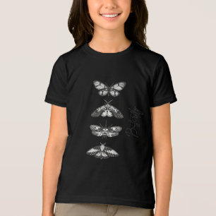 Camiseta Feminina Borboleta Desenho Estético Preto