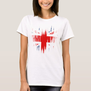 Camiseta Feminina Branca com Design Grunge da Band