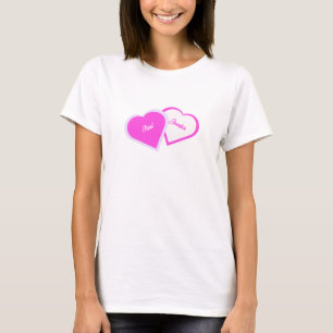 Camiseta Feminina Branca Dois Corações Como Um
