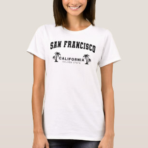 Camiseta Feminina Branca San Francisco, Califórnia
