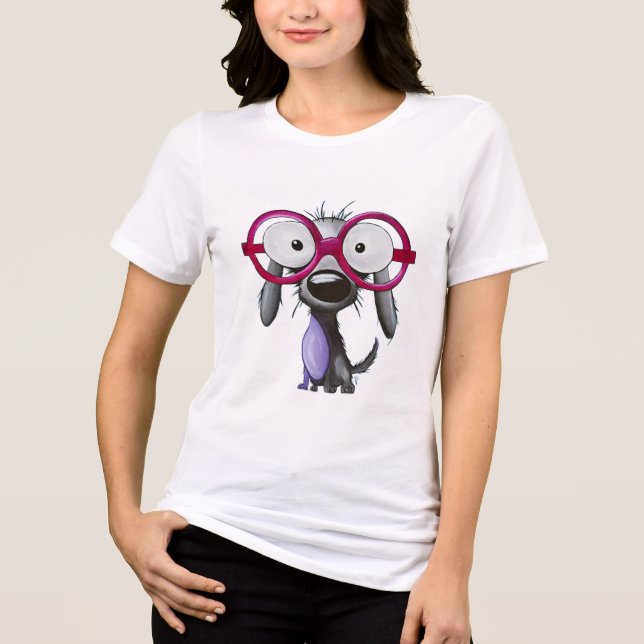 camiseta feminina 'Cão Guia' (Frente)