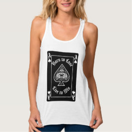 Camiseta Feminina Carta de Baralho Preta Ás de Esp