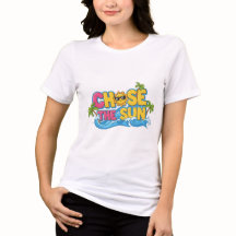 Camiseta Feminina Cartoon Perseguindo o Sol Humor