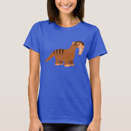 Camiseta Feminina Cartoon Thylacosmilus Fofo Sorri