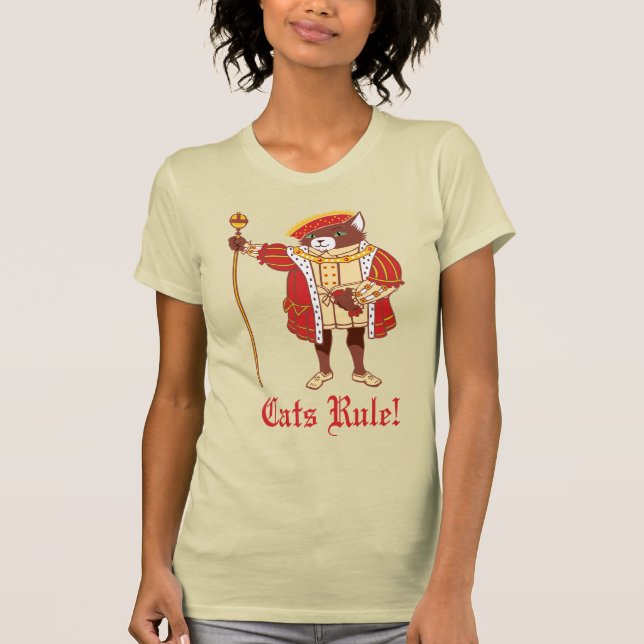 Camiseta feminina Cats Rule (Frente)