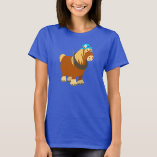 Camiseta Feminina Cavalo Bretão Desenho Fofo