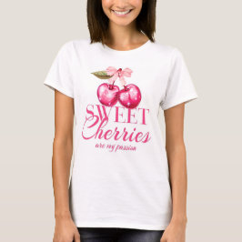 Camiseta Feminina Cerejas Doces