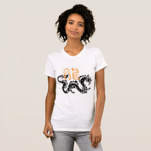 Camiseta Feminina Chic Dragão Oriental - Artística