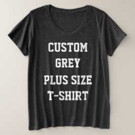 Camiseta feminina cinza personalizada PLUS SIZE