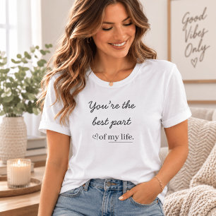 Camiseta Feminina Citação Romântica Moderna