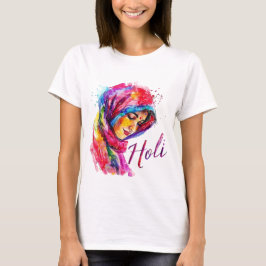 Camiseta Feminina Color Splash Happy Holi