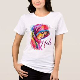 Camiseta Feminina Colorida de Holi