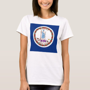 Camiseta Feminina com Bandeira do Estado da Virgín