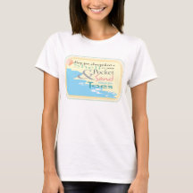 Camiseta feminina com citação de praia