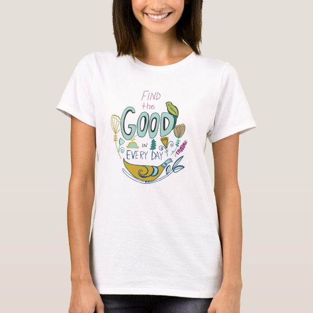 Camiseta feminina com citação inspiradora (Frente)