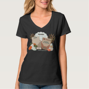 Camiseta feminina com decote em V Croptoberfest 20